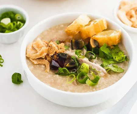 Congee with Preserved Egg and Pork