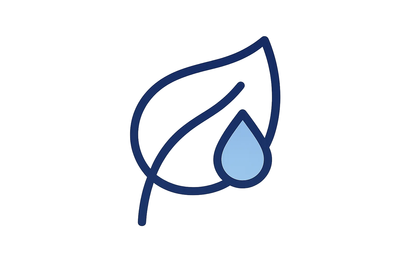 Cartoon leaf icon representing sustainability
